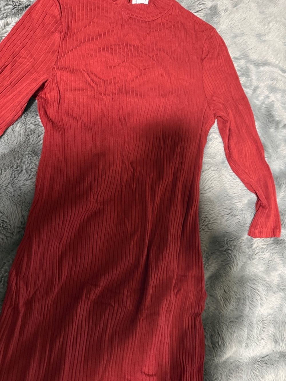 a.new day Ribbed Mock Neck dress Rust Size Small - Picture 5 of 7